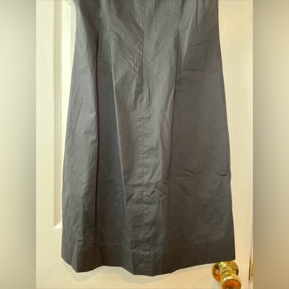 J.Crew Ruffle Neck Black‎ Shift Dress 100% Cotton Size 00 - Picture 8 of 15